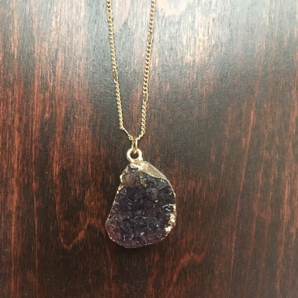 Purple Gemstone Necklace